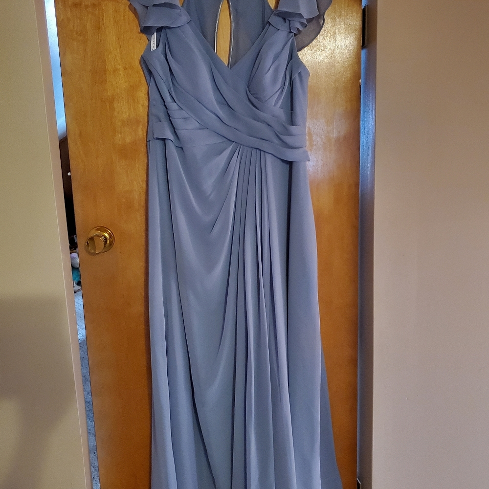 Azazie bridesmaid dress. Size A14. Dusty Blue